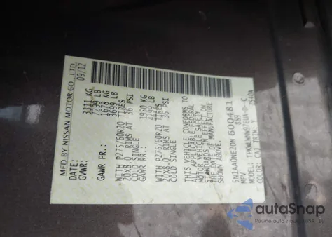 2013 Nissan Armada Platinum z USA, uszkodzony, nr VIN 5N1AA0NE2DN600481